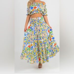 Italian Print Two piece set one size